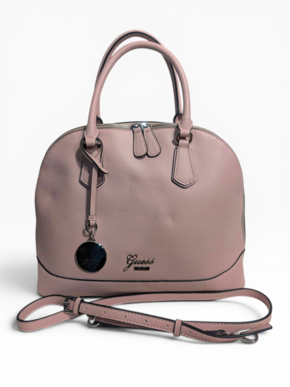 Guess Light Pink Dome Satchel Bag Large - Picture 2 of 13